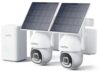 LongPlus 3K Security Cameras Outdoor Wireless System, 2 Cam-Kit, No Subscription, Solar-Powered, No Blind Spot Home Home Surveillance System