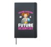 Looking At A Future Scientist Kids Scientist Boy Hardcover Journal, Black