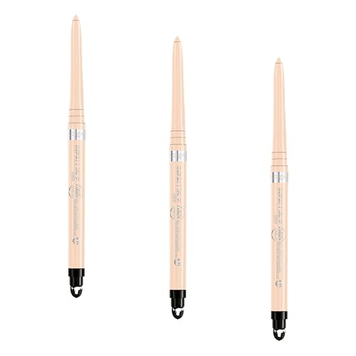 L'Oreal Paris Infallible Grip Mechanical Gel Eyeliner Pencil, Smudge-Resistant, Waterproof Eye Makeup with Up to 36HR Wear, Bright Nude, 0.01 Oz (Pack of 3)