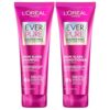 L'Oreal Paris Sulfate Free Iron Sleek Smoothing Shampoo and Conditioner Set, Frizz Control and Humidity-Resistant Formula with Alpha-Acids, Suitable for Color-Treated Hair, EverPure, 13.6 Fl Oz Set