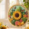 Losifru Holiday Pearl Art Hanging Wreath Four Seasons Diamond Painting Kit