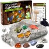LotFancy Gemstone Dig Kit for Kids, 20 Real Gems, Science Excavation Gift