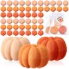 Lounsweer 50 Pcs Little Pumpkin Baby Shower Favors Fall Bath Bombs (Orange)