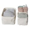 LOVE IT STORE IT Storage Baskets - Organiser Box for Children's Room & Bathroom - Beige - Set of 3, 2 Sizes