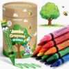 LovelyJn 24 Colors Jumbo Crayons for Toddlers 1-3 2-4, Non-Toxic Washable Crayons for Kids Ages 3-5 4-8 6-8, School Art Supplies, Classroom Must Haves, Ideal Coloring Set Gifts for Boys Girls