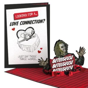 Lovepop Love Pop-Up Card for Her and Him - Beetlejuice 3D Greeting Cards for Boys, Girls, Men, Women - Love Connection - 5" x 7" Card - Blank Note Card & Envelope Included