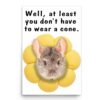 Lovesout Light Tan Chinchilla Poster, Get Well Soon, 12x18