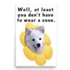 Lovesout White American Eskimo Dog Poster, Get Well Soon, 12x18