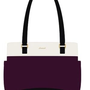 LOVEVOOK Laptop Tote Bag for Women with 3 Separate Pocket Work Bag with Large Cup Holder Computer Briefcase for Teacher Nurse