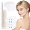 Loxbcin 30PCS Face Tape Lifting Invisible + 30PCS Neck & Face Lift Tapes and Bands with 8 Strings, Facelift Tapes for Makeup Face Lifter Tape for Sagging Double Chin Jowls Eyes WrinklesWoman