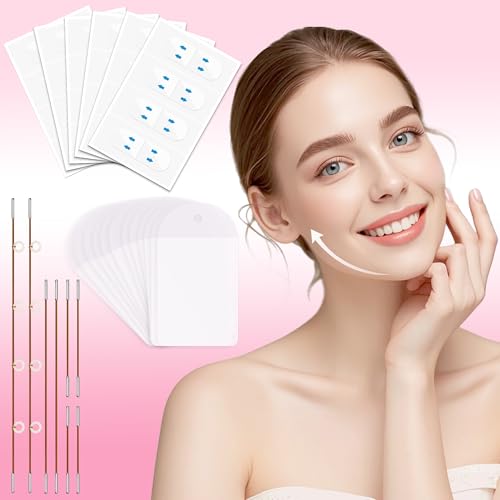 Loxbcin Neck Tape Lifting Invisible,260PCS Neck Lift Tape Turkey, Face Lift Tape,Face Tape Lifting Invisible,Face Lifter Tape Facial Tape for Sagging Double Chin Jowls Eyes Wrinkles Makeup
