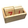 lstyty Montessori Number Tiles 1-10 Wooden Number Cards with Storage Box