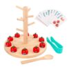 lstyty Montessori Wooden Apple Picking Tree Counting Toy