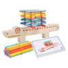 lstyty Montessori Wooden Crocodile Balance Stick Game