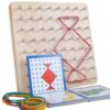 lstyty Montessori Wooden Geometry Shape Building Toy