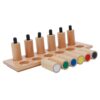lstyty Montessori Wooden Tactile Perception Cylinders Set