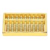 LUCKDANO Abacus Adults Brass Abacus 9 Gears Chinese Math Calculating Tool for Kids - Vintage Decorative for Learning & Collecting - Home and Office - .5in