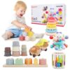 LUCKFUTURE Baby Toys 6 to 18 Months, 8 in 1 Montessori Toy Set, Educational Learning Toy for Toddlers Babies Sensory Toys Newborn Infant Gifts for Boys & Girls