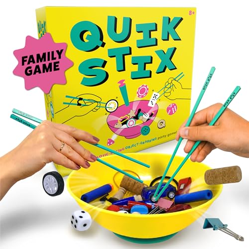 Lucky Egg Quik Stix Skill Game, Fun Family Games for Kids and Adults, 7+ Year Olds, 2-8 Players, Party Board Games for Adults & Kids, Perfect for Indoor & Outdoor Game Night, for Children & Families
