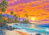 Lucky Puzzles - Sunset Bliss by the Sea - 1000 Piece Jigsaw Puzzle for Adults | Tropical Beach Sunset Artwork | Challenging Puzzle for Adults for Puzzle Lovers