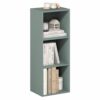 Ludud Shelf, 3-Cube Bookcase, Living Easy Assemble for Space Room and Bedroom Home Office, Adjustable, Lightweight, Durable, Portable, User-Friendly, Compact