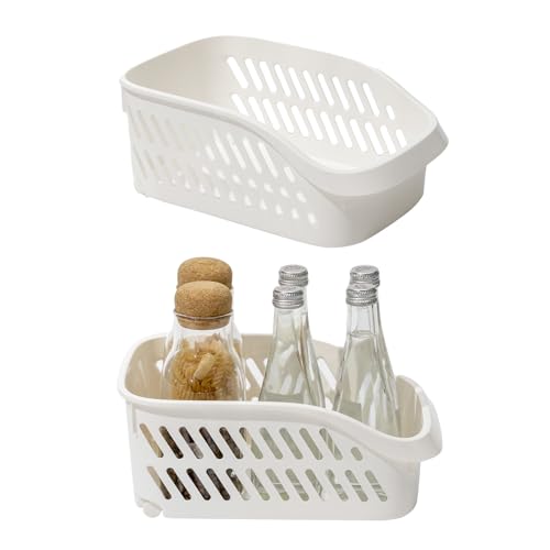 LUFOFOX 2 Pack Widened Pantry Organizers and Storage with Wheels Pull Out Kitchen Cabinet Organizers and Storage Multi-purpose Rolling Organizer Bin for Food, Snack, Cleaning Supplies