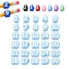 Lufuee Numbered Pencil Toppers 1-30, Classroom Pencil Markers Reusable Tracking Labels for School Supply Stations & Teacher Organization (G)