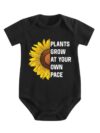 Luiueoxy Baby Romper,Plants Grow At Your Own Pace,Adorable Whimsical Print Daily Clothing