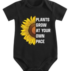 Luiueoxy Baby Romper,Plants Grow At Your Own Pace,Adorable Whimsical Print Daily Clothing