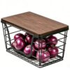 Lumarae 1 Pack Stackable Potato and Onion Storage Bins, Metal Wire Baskets for Kitchen Pantry Organizers, Vegetable Fruit Storage Baskets