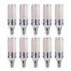 Lumetheus 10PCS E14 LED Bulbs, 110V-130V, 220V-240V AC Voltage Compatible, 10W-16W Wattage Options, 3000K-6500K Dimmable Light Color Options, Bulk 10- Tri-Color-Dimmable 110V-130V-16W