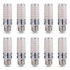 Lumetheus 10PCS E27 LED Bulbs, 110V-130V, 220V-240V Input Voltage, 10W-16W Low Power Consumption, 3000K-6500K Dimmable Multi Color Temperature, Cohesi Tri-Color-Dimmable 110V-130V-15W