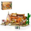 Lumibricks Western Fur-Trading-Post Lighting Building-Bricks-Set - 1432 Pcs The Old West Light Construction Building Model Set for Adults- Home and Office Decor, Creative Educational Interactive Toys