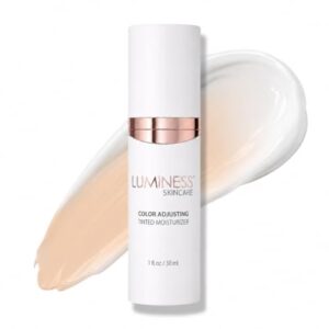 LUMINESS Color Adjusting Tinted Moisturizer with SPF 2PC Kit – Hydrating Skin Tint w/Sheer Coverage, Lightweight Daily Face Moisturizer, Natural Finish, Includes Broad Spectrum SPF 50 Face Sunscreen