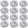 LUMINFLY 12 PCS Cheerleading Pom Poms, 11.4 in Silver Pom Poms with Handles, for Sports Events and Parties, Lightweight PET Strands, Easy Grip, Full Fluffy Look for Team Spirit and Cheer Practice