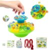 lumitrail Wobble Marble Stack Balance Game with 60 Glass Marbles for Kids