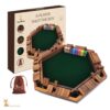 LumWuds Shut The Box Game Wooden Board Game for 1-6 Players with 16 Dice, Dice Game for Adults & Kids at Home, Classroom or Parties