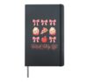 Lunch Lady Life Women Coquette Bow Cafeteria Worker Hardcover Journal, Black
