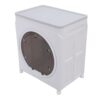 Luocute Clothes Storage Bin, Large Capacity Foldable Stackable Clothes Organizer Bin with PP HIPS Material, Transparent Door and Wheels for Home Organization, Office, and Classroom