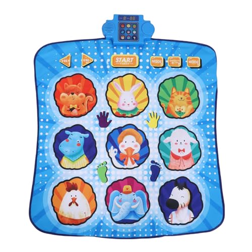 Luocute Dance Mat, 9 Key Wireless Electronic Music Game Pad with Anti Slip Design and Built in Music for Kids Toddlers Boys Girls, Christmas Birthday for Age 3 4 5 6 7 8 9 10 11 12 (Blue)
