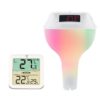 Luocute Wireless Floating Pool Thermometer, 1.57 Inch LED Display with RGB Color Change, IP68 for Swimming Pools, Hot Tubs, with Solar and Type C Charging
