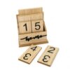 Luooi Wooden Desk Calendar, Retro Desktop Calendar Perpetual Calendar Ornament - Adjustable Vintage Wooden Block Countdown Sign for Desk Office Home Decor