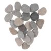 Lurrose 24pcs Flat Polished Pebbles for Painting, Natural 3-5cm Stones for Arts and Crafting, Easy to Carry Decorative Item for Garden and Travel Projects