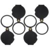 Lurrose 4pcs Foldable Handheld Magnifying Glass 20x with Ergonomic Design and Protective Cover, Portable Mini Magnifier for Outdoor Exploration and Reading, Compact Glass Lens in Black