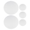Lurrose 5pcs Small Round Cotton Canvas Panels for Painting 9.84 Inch White Art Canvases Vibrant Color Longevity and Excellent Pigment Adhesion for Handmade Crafts and DIY Painting Canvas