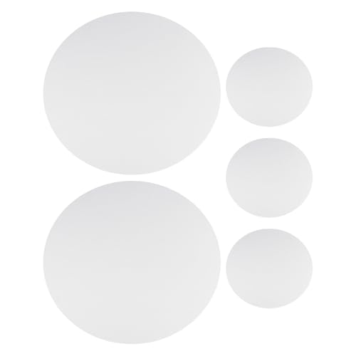 Lurrose 5pcs Small Round Cotton Canvas Panels for Painting 9.84 Inch White Art Canvases Vibrant Color Longevity and Excellent Pigment Adhesion for Handmade Crafts and DIY Painting Canvas