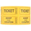 Lurrose Yellow Paper Raffle Tickets Double Roll for Company Parties and Weddings Versatile Use and Unique Design, for Classroom Rewards and Trade Show Prize Draws