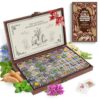 Lush&Dew Ancestral Apothecary Medicinal Tea Herb Seed Chest, 36,000+ Non-GMO Survival Seed Kit, Gardening Gifts for Women Men, 40 Types Heirloom Garden Seeds for Planting Herbs, Raised Bed Windowsill