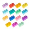 Luwecf Rainbow Building Blocks Set, Stacking Toy, Sensory Toy Fine Motors Skills Rainbow Acrylic Gemstone Cubes for Boys Girls Kids, 15pcs