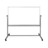Luxor MB7248WW Extra Large Double-Sided Magnetic Dry Erase Whiteboard, 72" W x 48" H, Reversible Board on Wheels, Magnetic Surface, Aluminum Frame, White